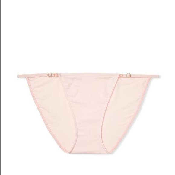 Victoria Secret Love Cloud Adjustable String Bikini Panty M L Pink Smooth - Picture 3 of 6